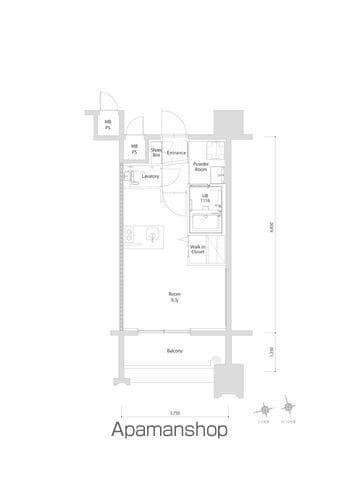 エンクレスト博多EXCEED(ワンルーム/10階)の間取り写真