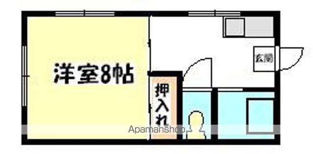 晴海ハイツ(1K/2階)の間取り写真