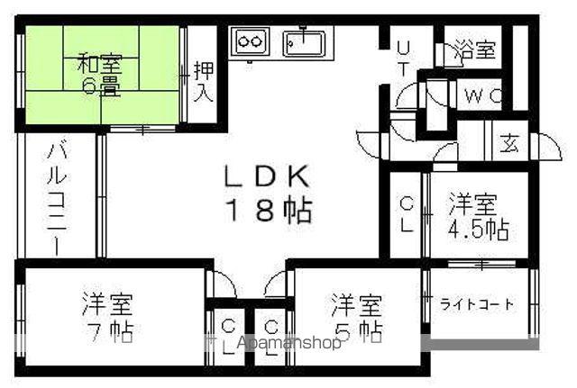 マキシマム新札幌(4LDK/8階)の間取り写真