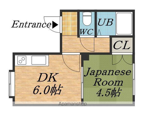 おおともマンション(1DK/2階)の間取り写真