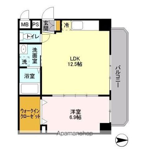 グローセインゼル湯島(1LDK/5階)の間取り写真