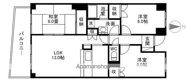 セントアイランドスクエアⅣ(3LDK/7階)の間取り写真