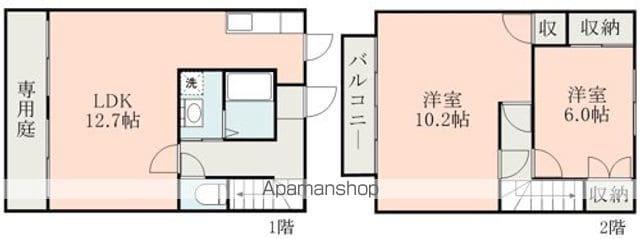 メゾネット・スタイルA(2LDK/1階)の間取り写真