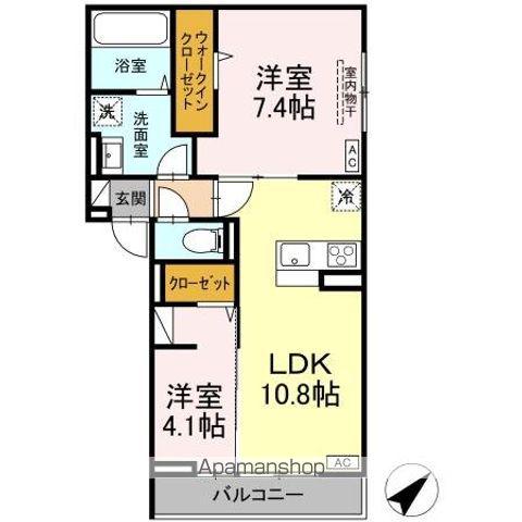 D-ROOMCVIII(2LDK/3階)の間取り写真