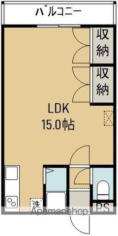 メゾンポルト(ワンルーム/4階)の間取り写真