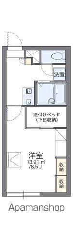 レオパレスノースヒルB(1K/1階)の間取り写真