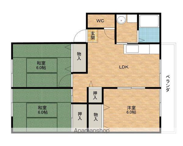 レトア東佐野(3DK/1階)の間取り写真