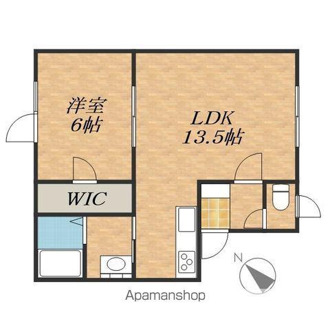 メロンハウスⅡ(1LDK/1階)の間取り写真