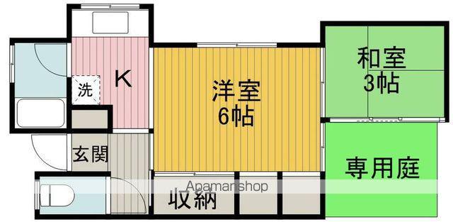 大阪モノレール本線 柴原阪大前駅 徒歩10分 1階建 築67年(2K)の間取り写真