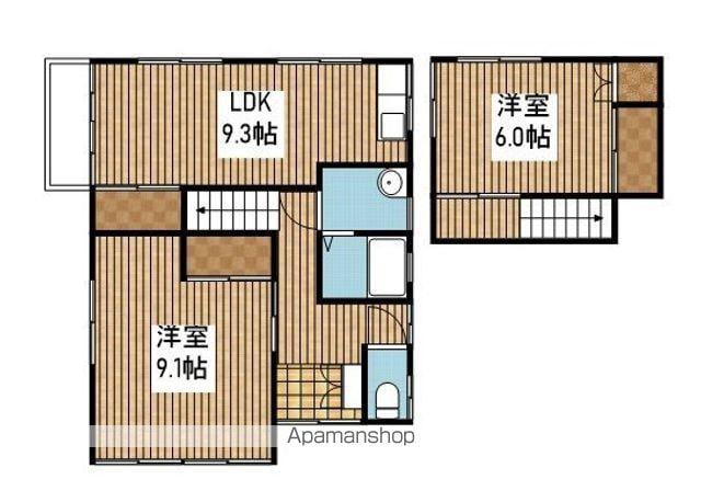 越後線 寺尾駅 徒歩15分 2階建 築55年(2LDK)の間取り写真