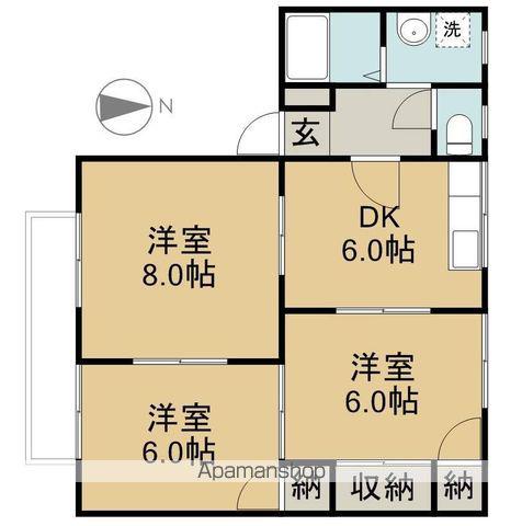 メゾントレビⅩⅢ(3DK/1階)の間取り写真