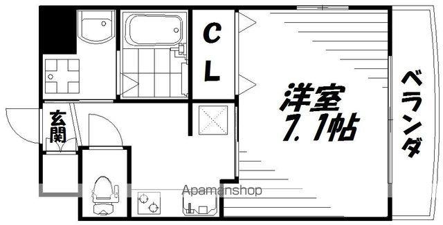 フォレストガーデン蒲生Ⅲ(1K/4階)の間取り写真
