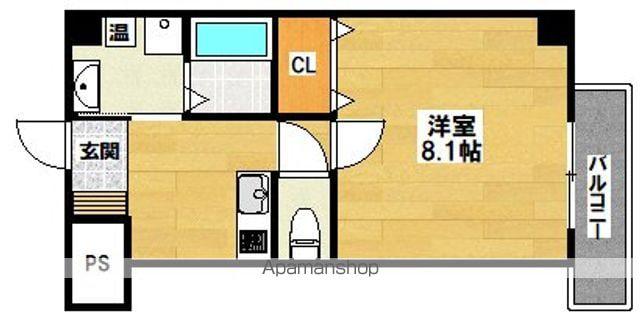 エヌエムスワサントオンズノース(1K/3階)の間取り写真