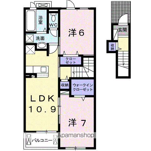 ステラ Ⅱ(2LDK/2階)の間取り写真