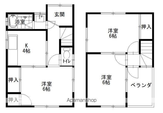 近田住宅Ｂ(3K)の間取り写真