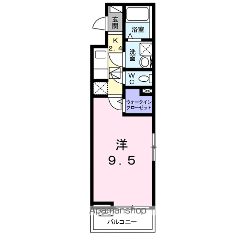 ピュア・エクスペンションⅢ(1K/1階)の間取り写真