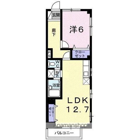ANNEX-M(1LDK/2階)の間取り写真