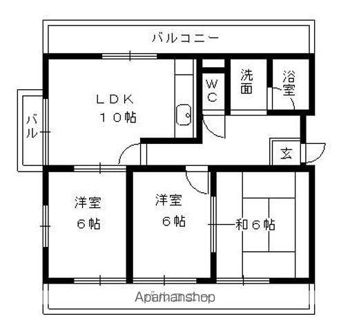 エトワールOZU(2LDK/2階)の間取り写真