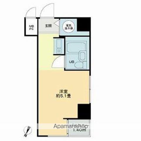 ライオンズマンション麻布(ワンルーム/6階)の間取り写真