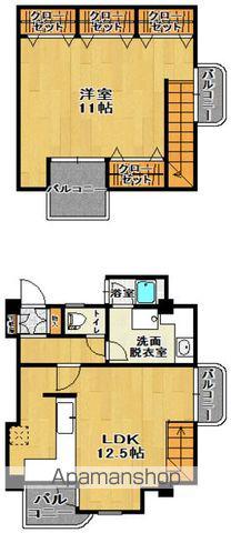 ピア・アピス(1LDK/2階)の間取り写真