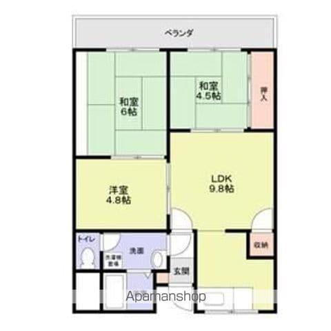 美幸マンション(3DK/2階)の間取り写真
