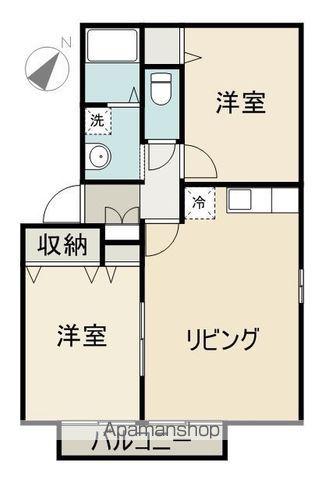プチエクレール(2LDK/1階)の間取り写真