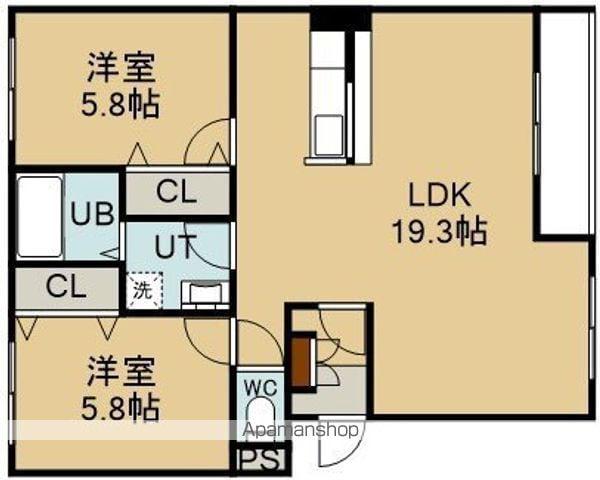 AVANT GARDE Ⅵ(2LDK/3階)の間取り写真