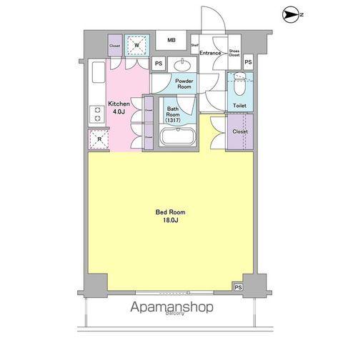 CASSIA両国(ワンルーム/11階)の間取り写真