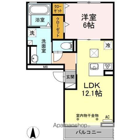 セジュール庄内(1LDK/1階)の間取り写真