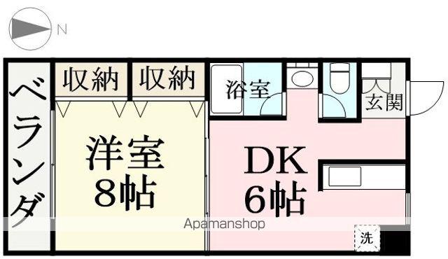 ウエストアネックス(1DK/1階)の間取り写真