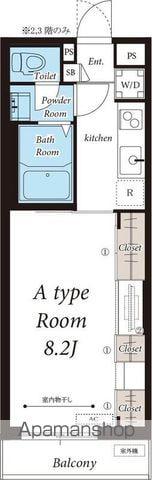 リブリ・リバーサイド南流山(1K/3階)の間取り写真