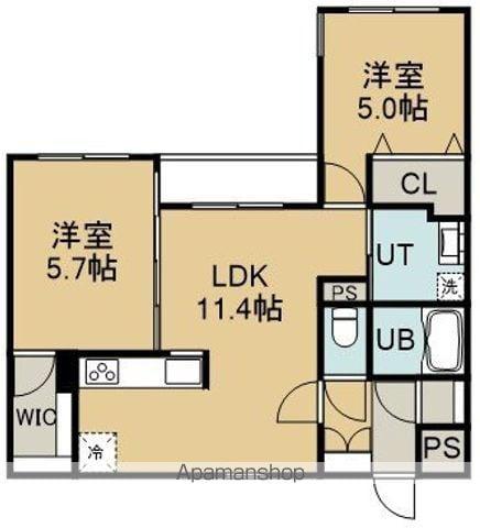 グラン・ソレーユⅡ(2LDK/1階)の間取り写真