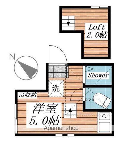 アーバンプレイス東中野ⅢC(ワンルーム/2階)の間取り写真
