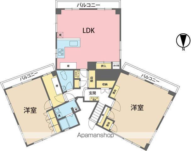 信本ハイム(2SLDK/4階)の間取り写真