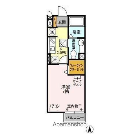 ヴィラ・グランメール(1K/1階)の間取り写真