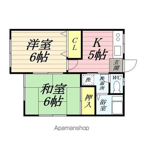 水野アパート(2K/1階)の間取り写真