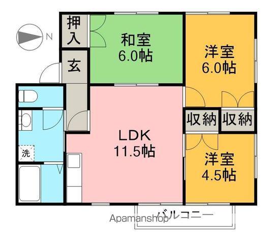ハイツヒサ(3LDK/2階)の間取り写真