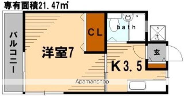 あかぎ荘(1K/2階)の間取り写真