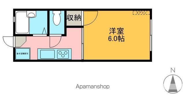 ベーコンハウス(1K/2階)の間取り写真