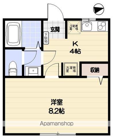 フォレストハウス八千代(1K/2階)の間取り写真