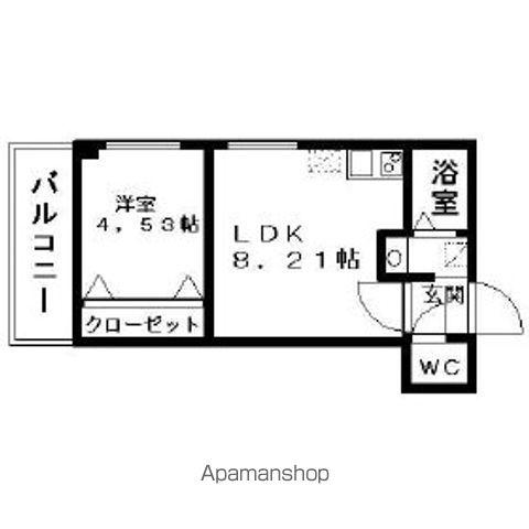 ゆうプラザ博多駅東A(1LDK/2階)の間取り写真