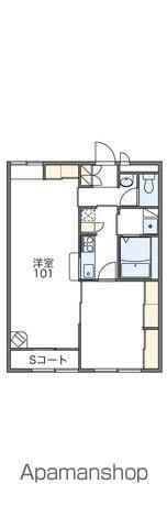 レオパレスアイコート川南(1LDK/1階)の間取り写真