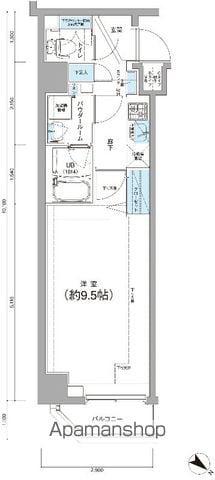 メインステージ千歳烏山(1K/3階)の間取り写真