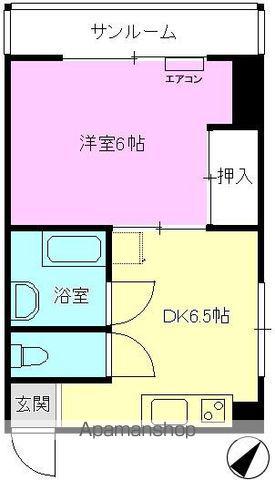 ジョイカードビル(1DK/7階)の間取り写真