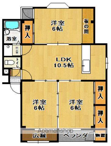 フレッチェセルバンデス(3LDK/2階)の間取り写真