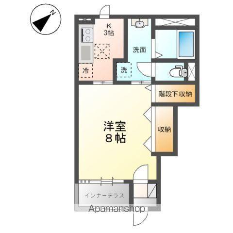 GLORIA(1K/1階)の間取り写真