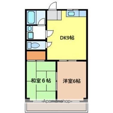 メゾンヴェステン(2DK/2階)の間取り写真