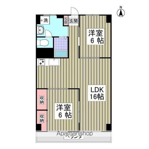 坂口コーポ(2LDK/2階)の間取り写真