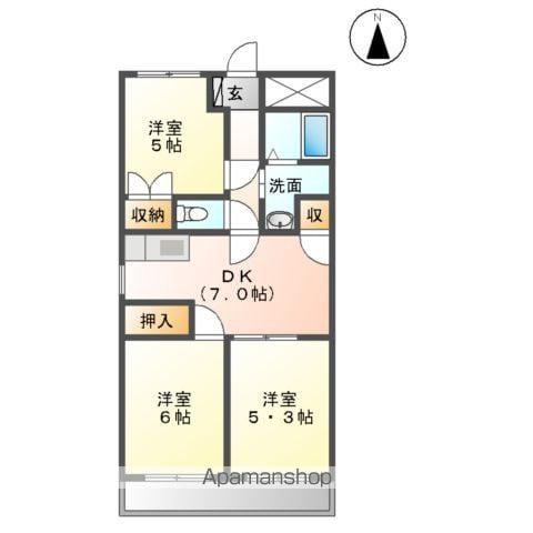 エクセレンスⅠ(3DK/2階)の間取り写真