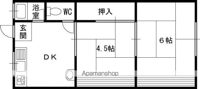メゾン茨田(2DK/1階)の間取り写真